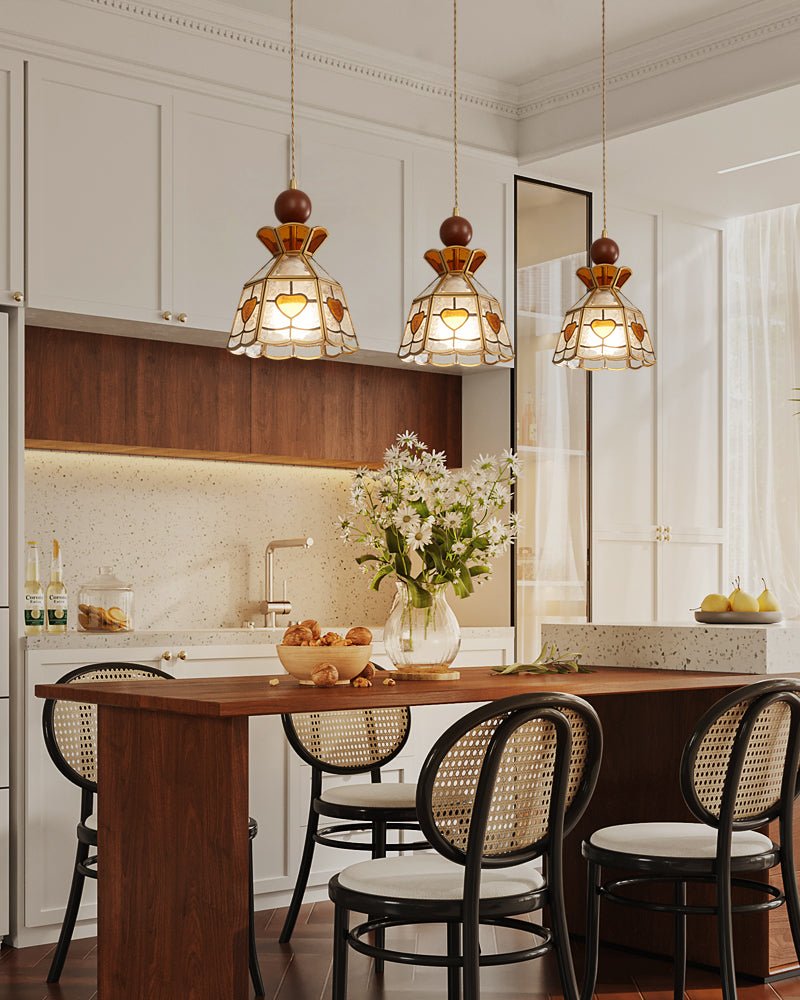 Florace Suspension Vintage en Bois et Verre - Neutralighting