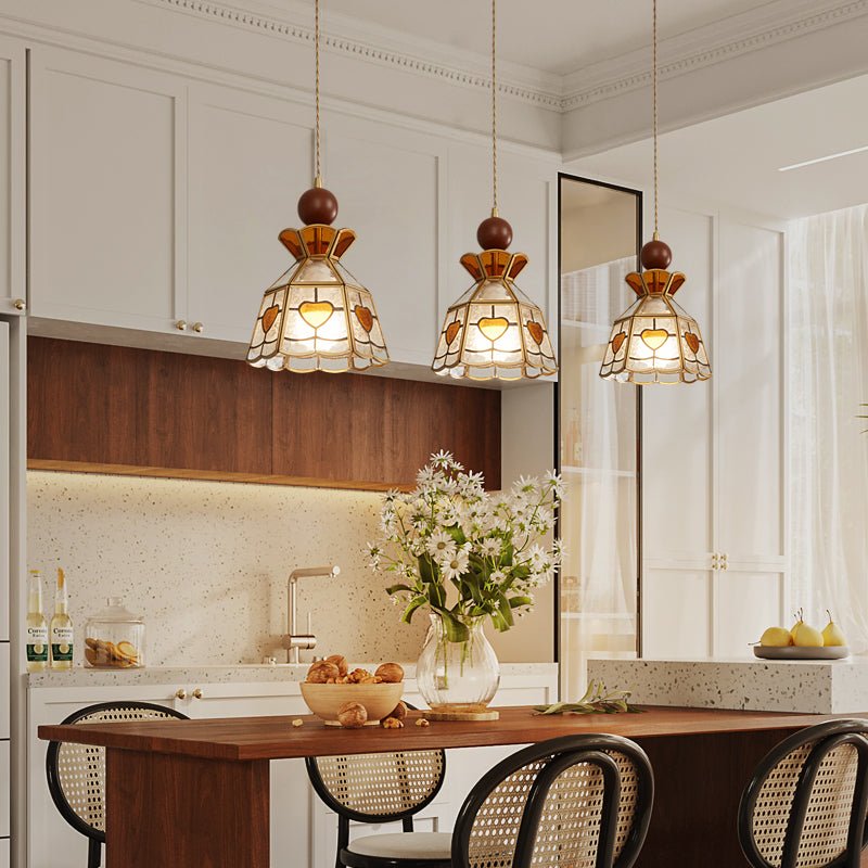 Florace Suspension Vintage en Bois et Verre - Neutralighting