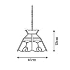 Eldine Lampe Suspension en Verre Vitrail - Neutralighting