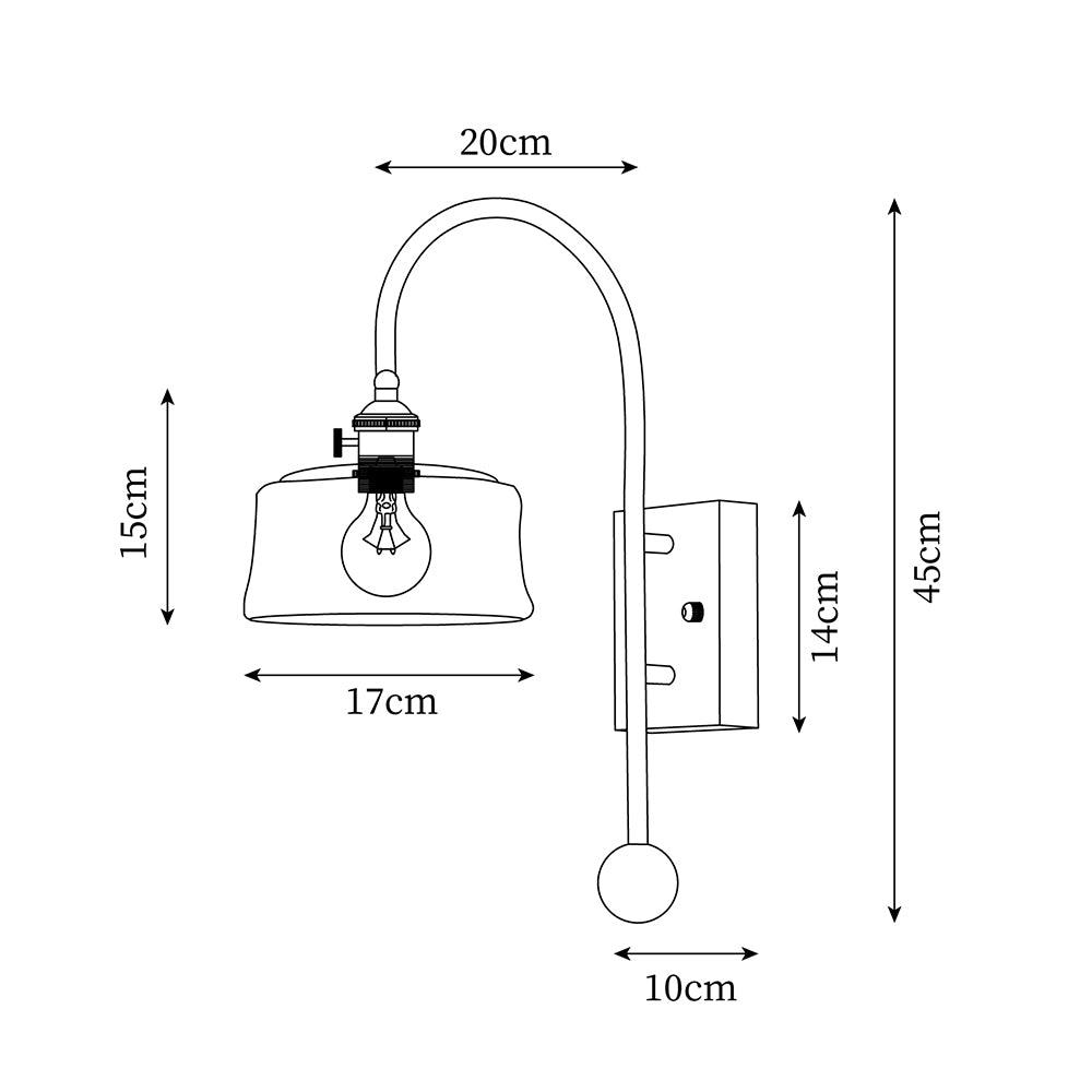 Vorelle Applique murale vintage teintée - Neutralighting
