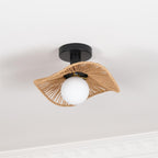 Fynora Lustra Plafonnier Semi-Encastré Tissé Élégant - Neutralighting