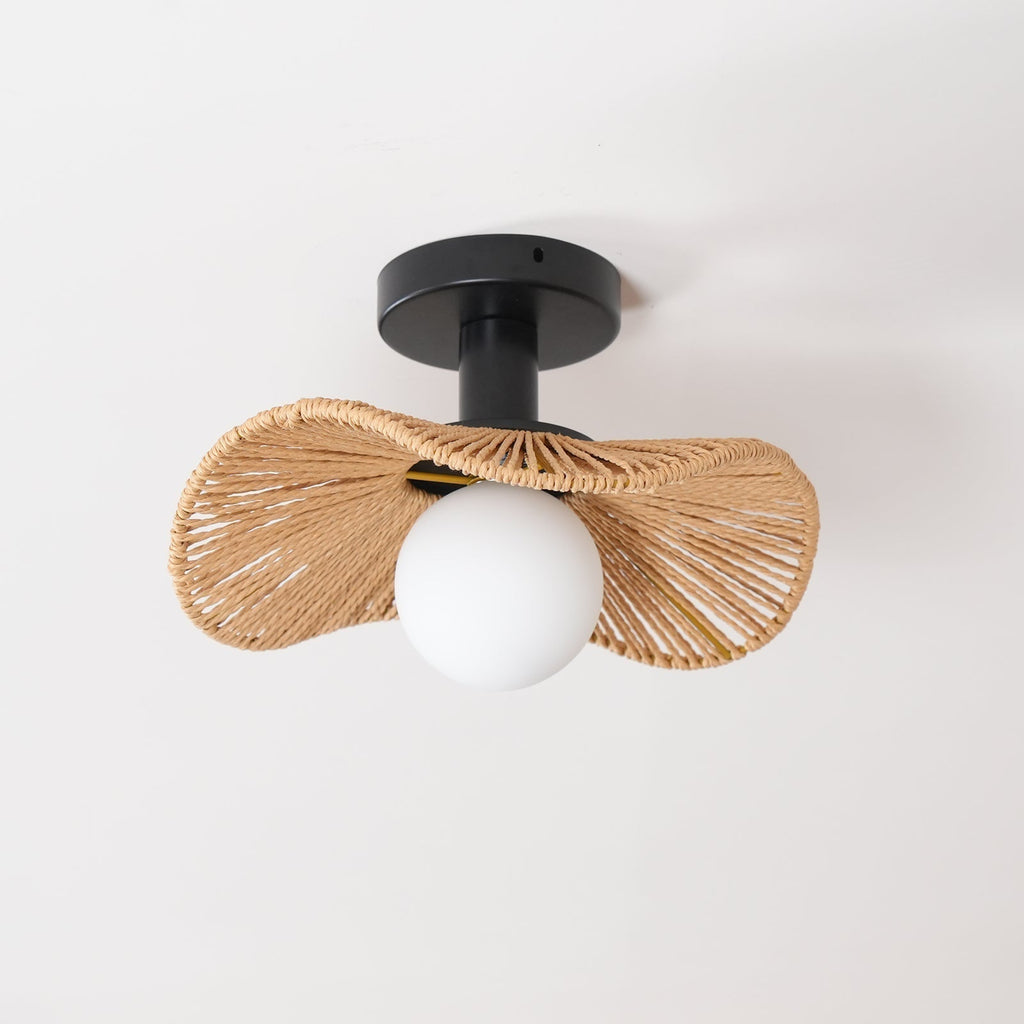 Fynora Lustra Plafonnier Semi-Encastré Tissé Élégant - Neutralighting