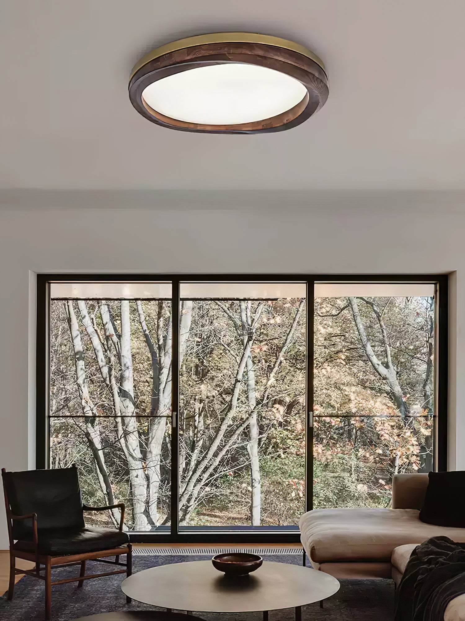 Artalis Noyer Bois Applique Plafond - Neutralighting