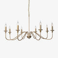 Lustra Chandelier Bougie Dorée Bras Courbés - Neutralighting