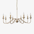 Lustra Chandelier Bougie Dorée Bras Courbés - Neutralighting