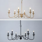 Lustra Chandelier Bougie Dorée Bras Courbés - Neutralighting