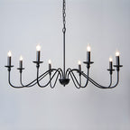 Lustra Chandelier Bougie Dorée Bras Courbés - Neutralighting