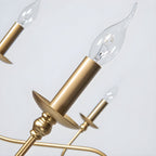 Lustra Chandelier Bougie Dorée Bras Courbés - Neutralighting