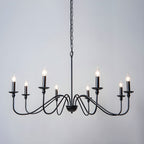 Lustra Chandelier Bougie Dorée Bras Courbés - Neutralighting