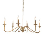 Lustra Chandelier Bougie Dorée Bras Courbés - Neutralighting