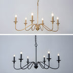 Lustra Chandelier Bougie Dorée Bras Courbés - Neutralighting