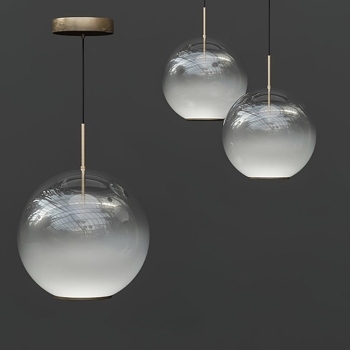 Lustra Suspension en Verre Gris Fumé - Neutralighting