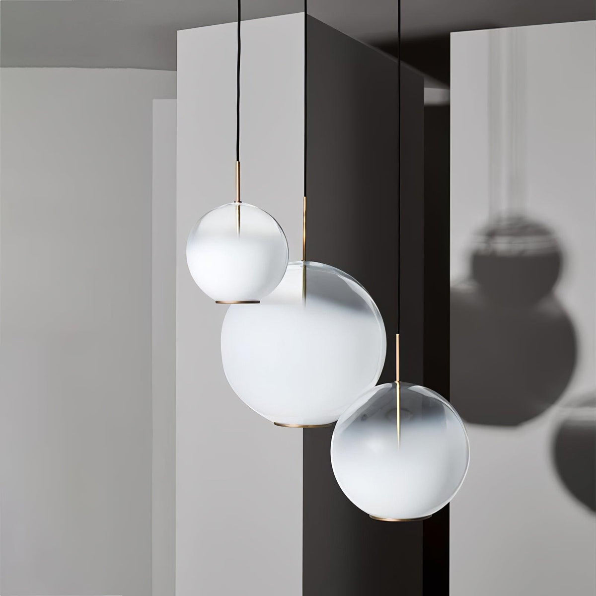 Lustra Suspension en Verre Gris Fumé - Neutralighting