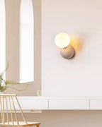 Ritta Applique Murale Travertin Design Double Sphère - Neutralighting