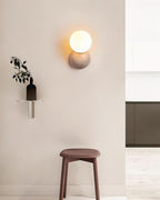 Ritta Applique Murale Travertin Design Double Sphère - Neutralighting