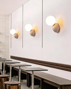 Ritta Applique Murale Travertin Design Double Sphère - Neutralighting