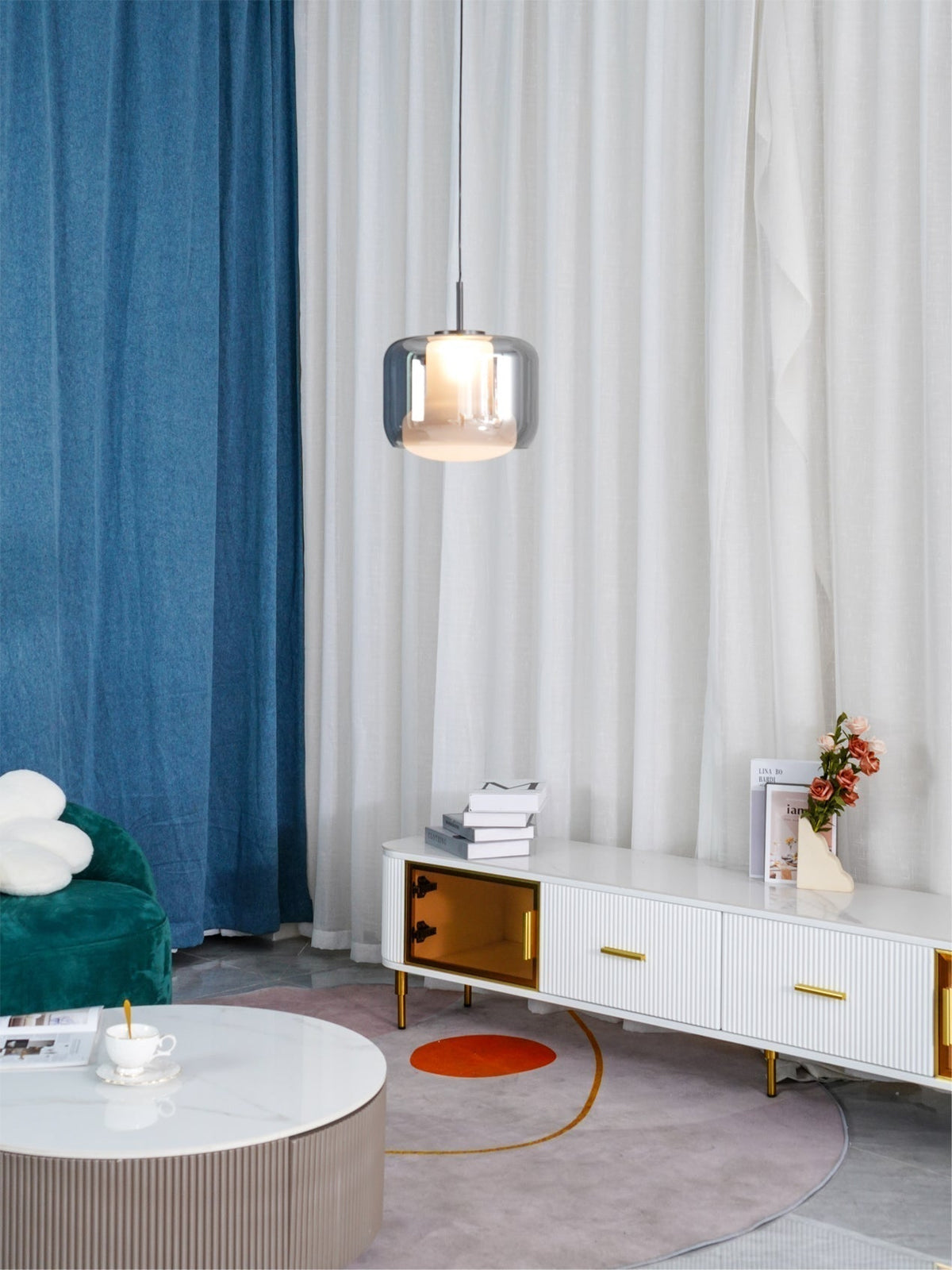 Vella Suspension Lampe en Verre Moderne - Neutralighting