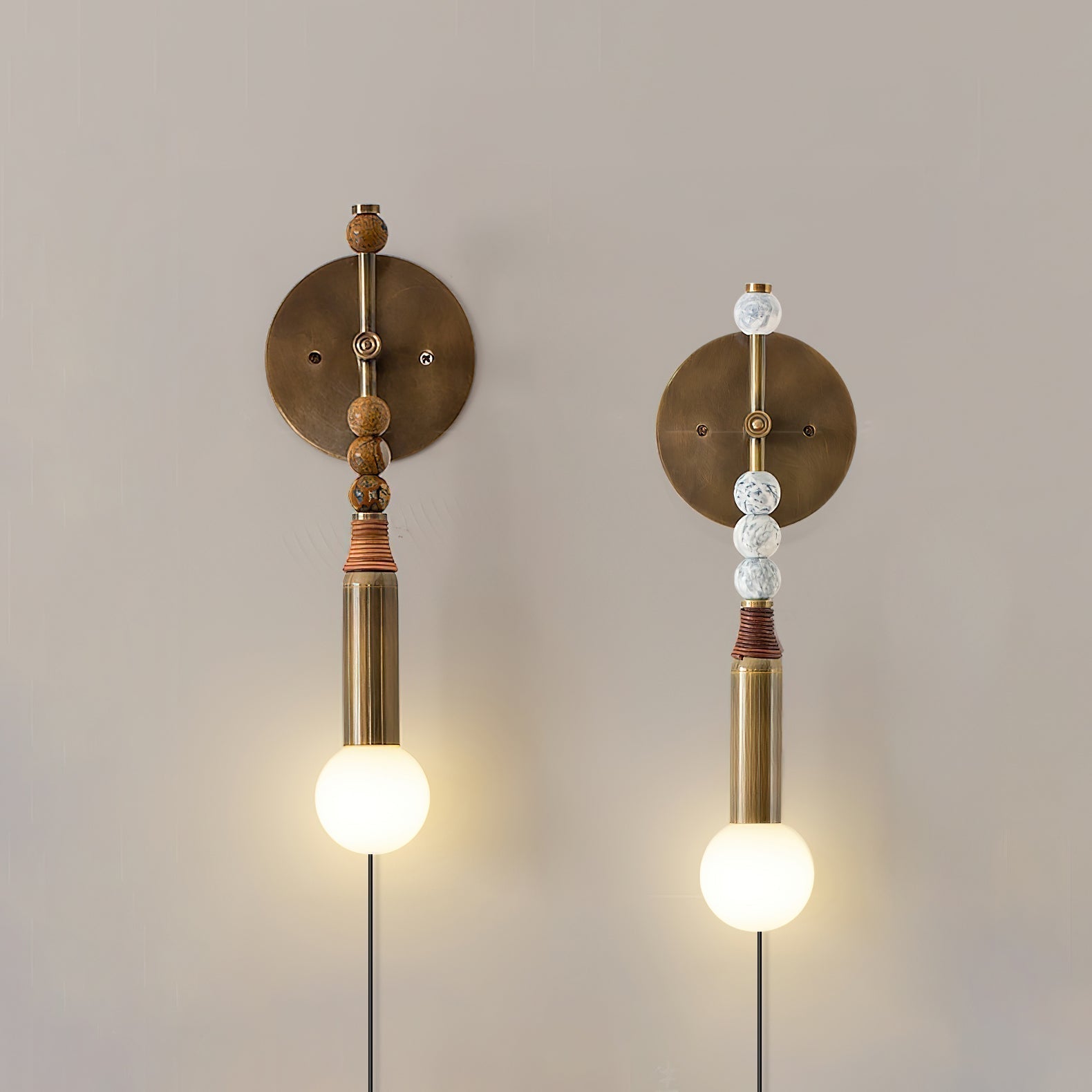 Vadorora Premium Elegance Plug-in Marble Wall Lamp - Neutralighting