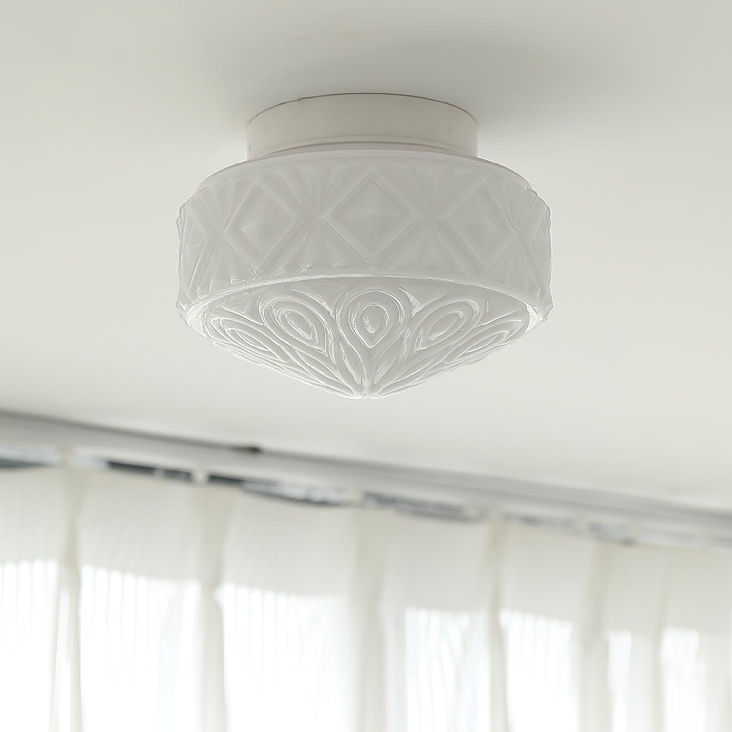 Evale Lustra Plafonnier Givré Semi-Encastré - Neutralighting