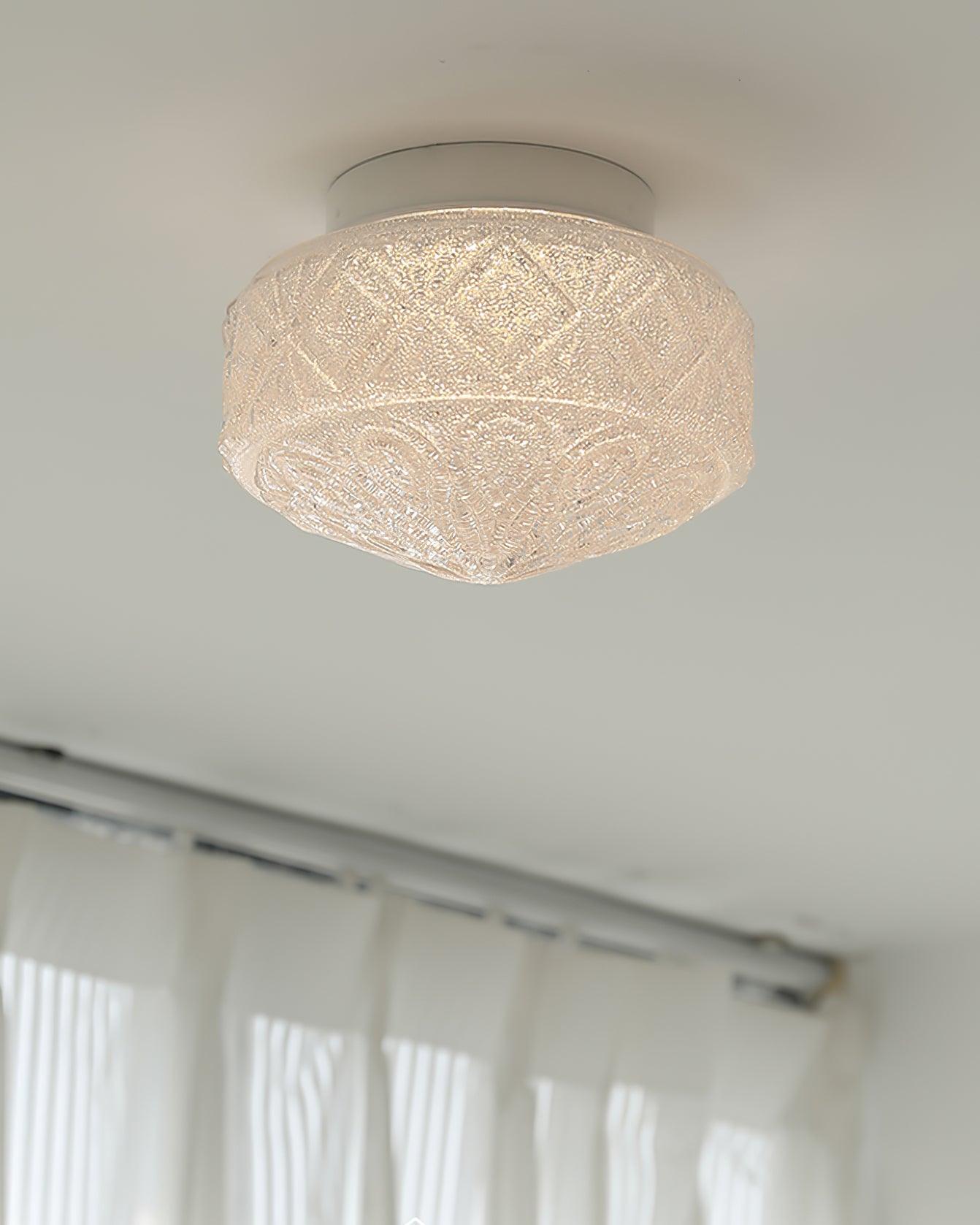 Evale Lustra Plafonnier Givré Semi-Encastré - Neutralighting