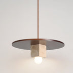 Ucariel Géométrique Travertin Pendentif Lumière - Neutralighting