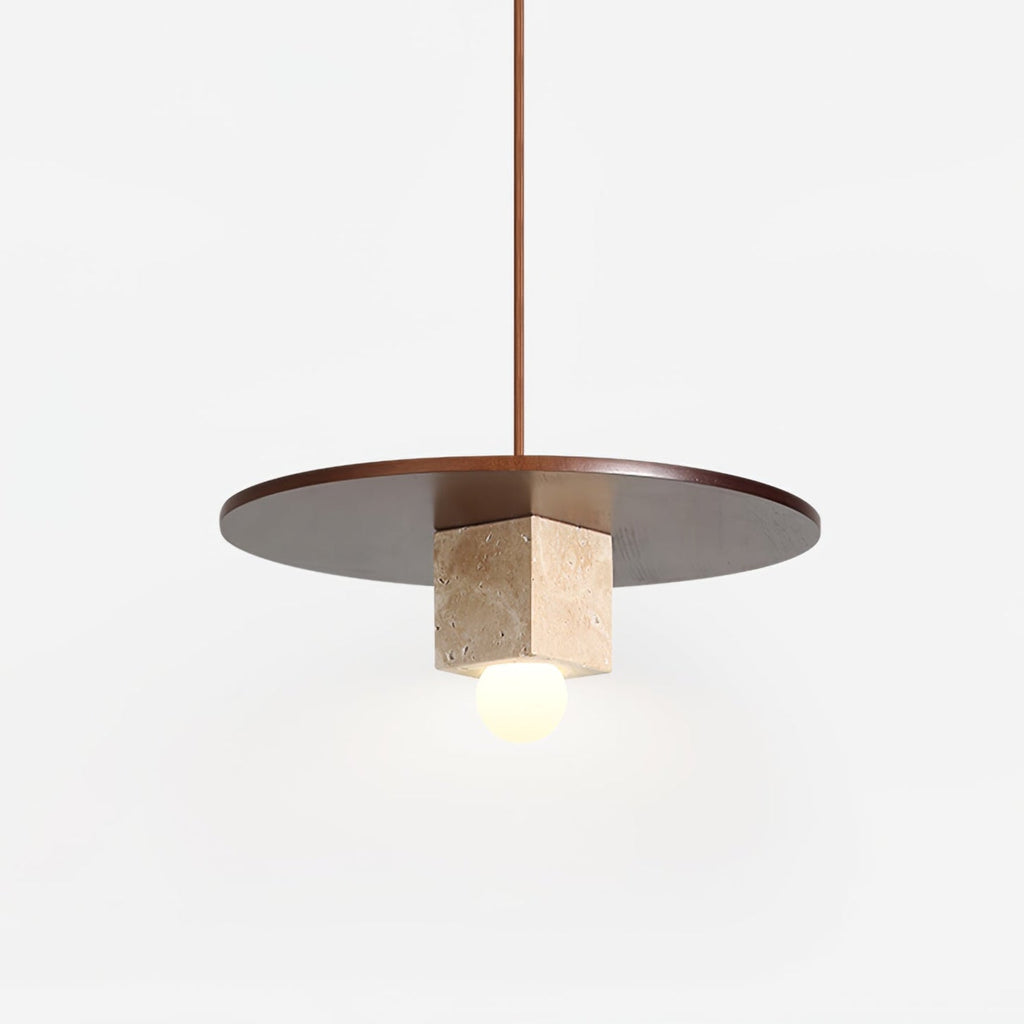 Ucariel Géométrique Travertin Pendentif Lumière - Neutralighting