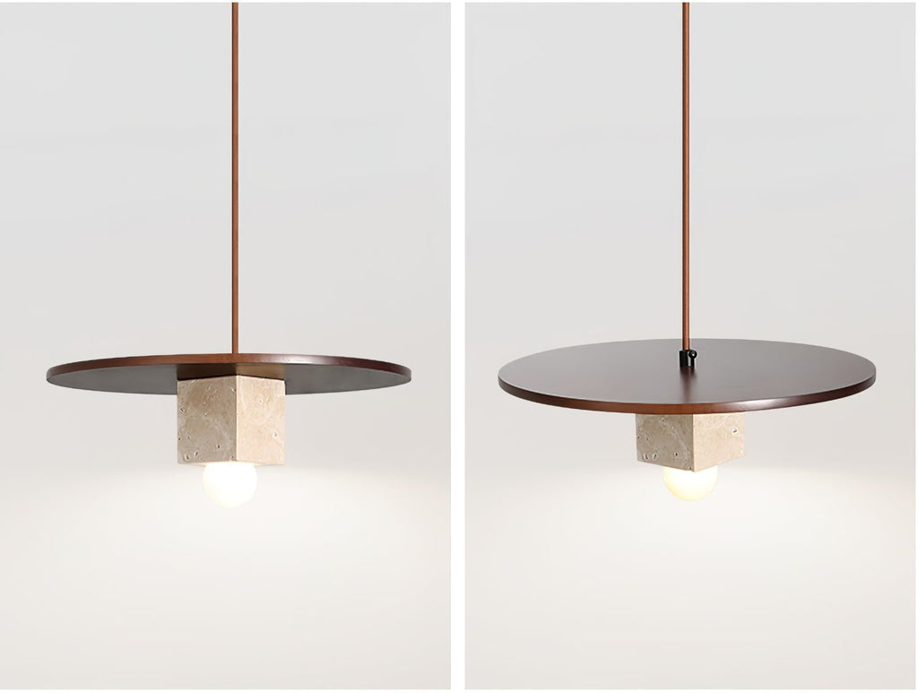 Ucariel Géométrique Travertin Pendentif Lumière - Neutralighting