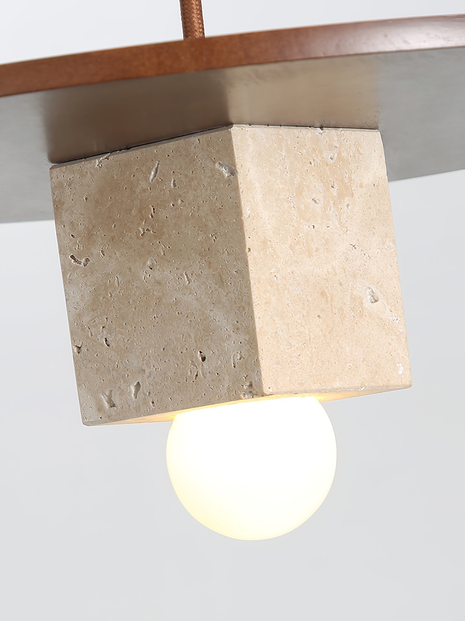 Ucariel Géométrique Travertin Pendentif Lumière - Neutralighting