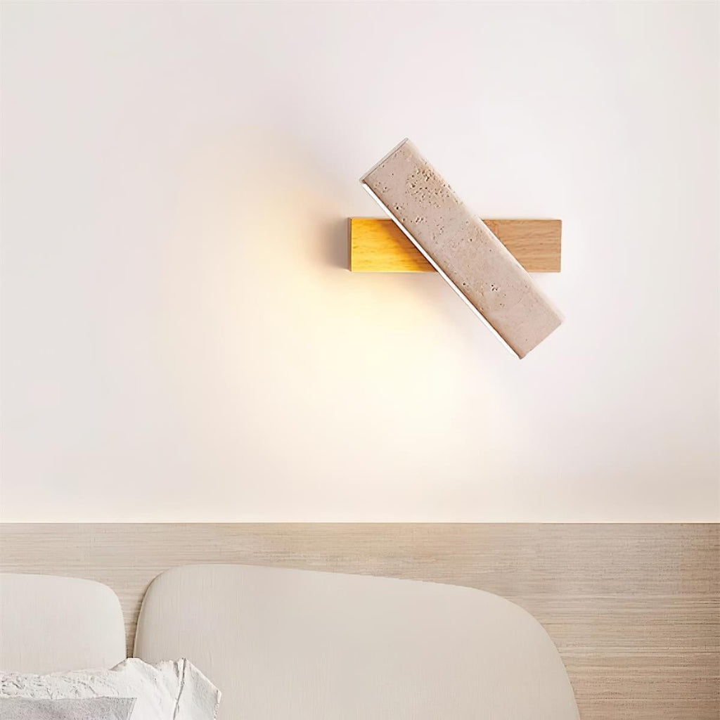 Orbit Applique Murale Rotative Travertin - Neutralighting