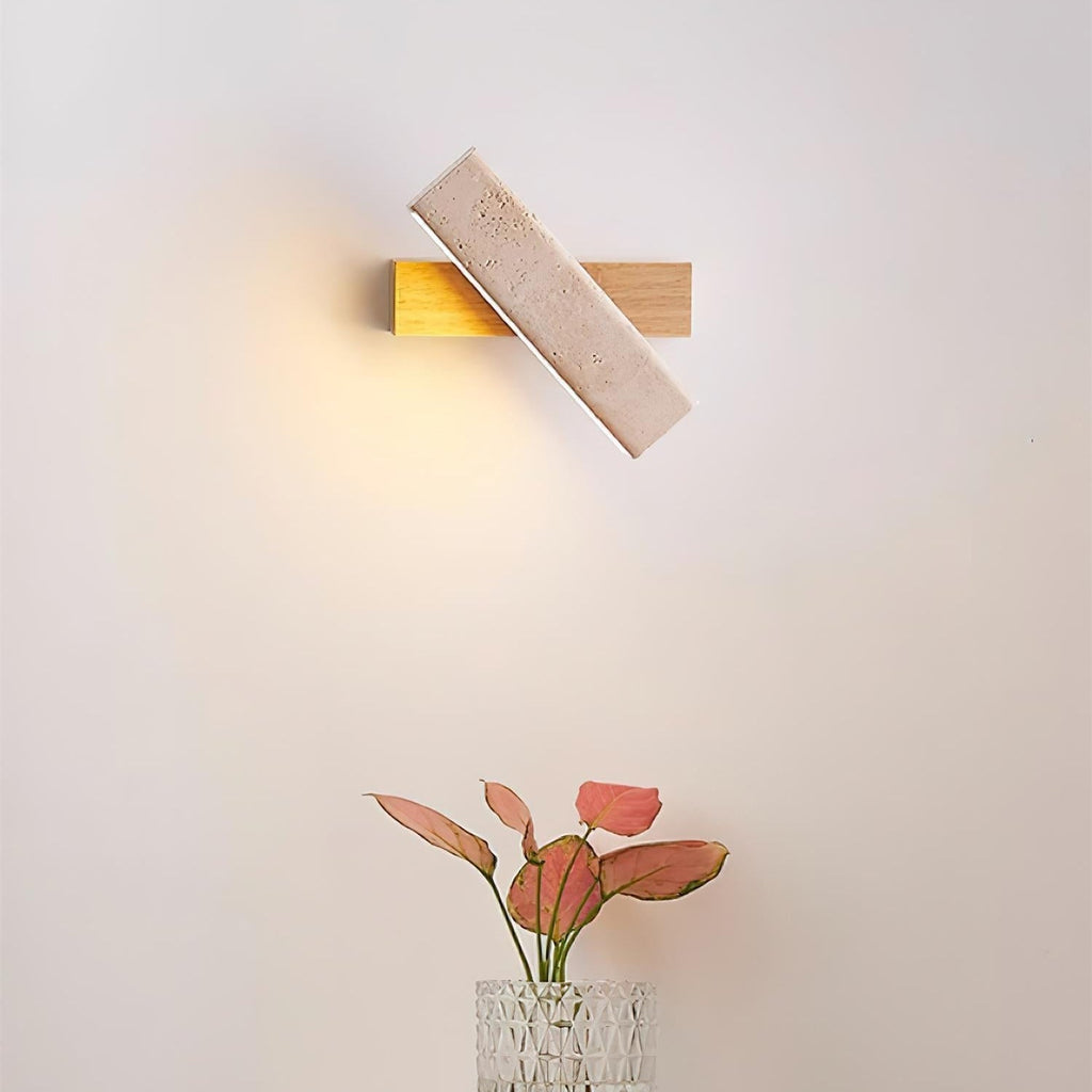Orbit Applique Murale Rotative Travertin - Neutralighting