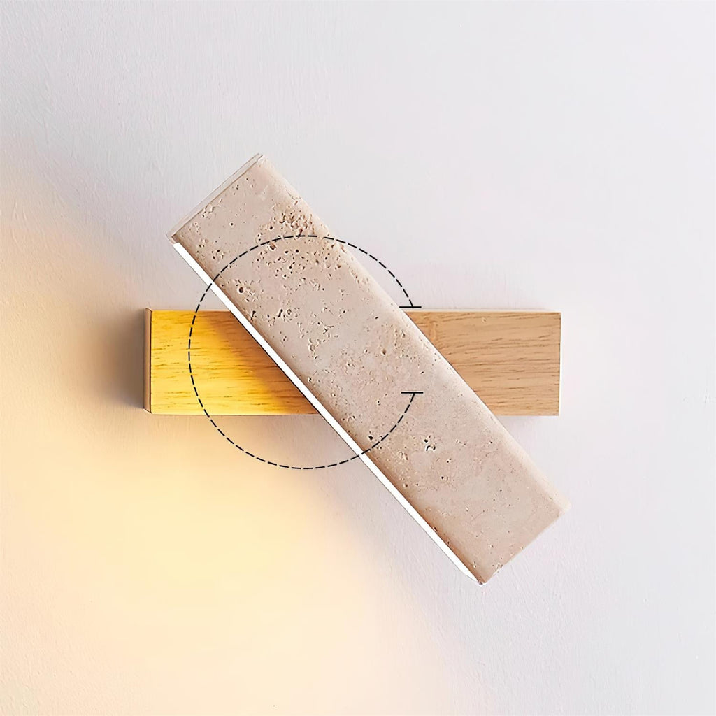 Orbit Applique Murale Rotative Travertin - Neutralighting