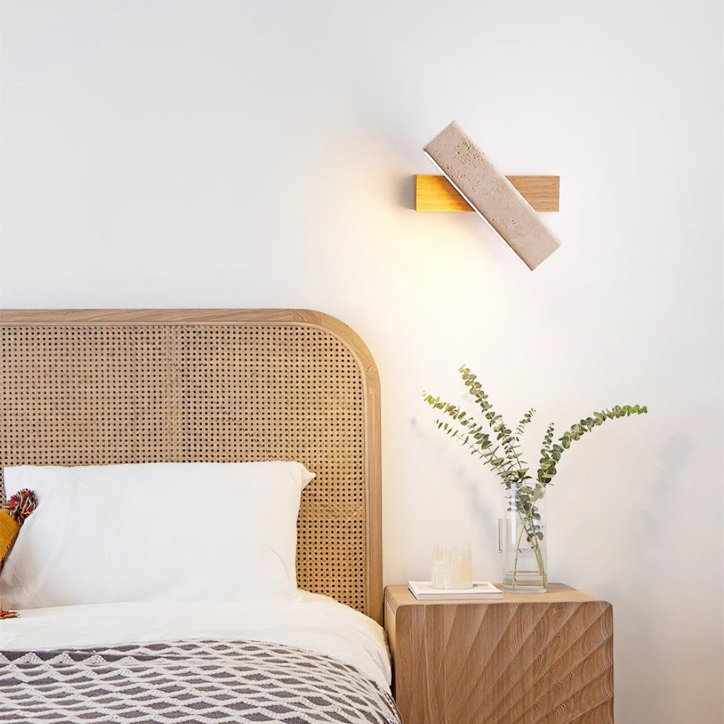 Orbit Applique Murale Rotative Travertin - Neutralighting