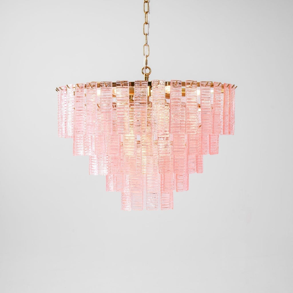 Aurora Lustre Rose Murano Verre Superposé Vintage Luxe - Neutralighting