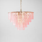 Aurora Lustre Rose Murano Verre Superposé Vintage Luxe - Neutralighting