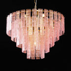 Aurora Lustre Rose Murano Verre Superposé Vintage Luxe - Neutralighting