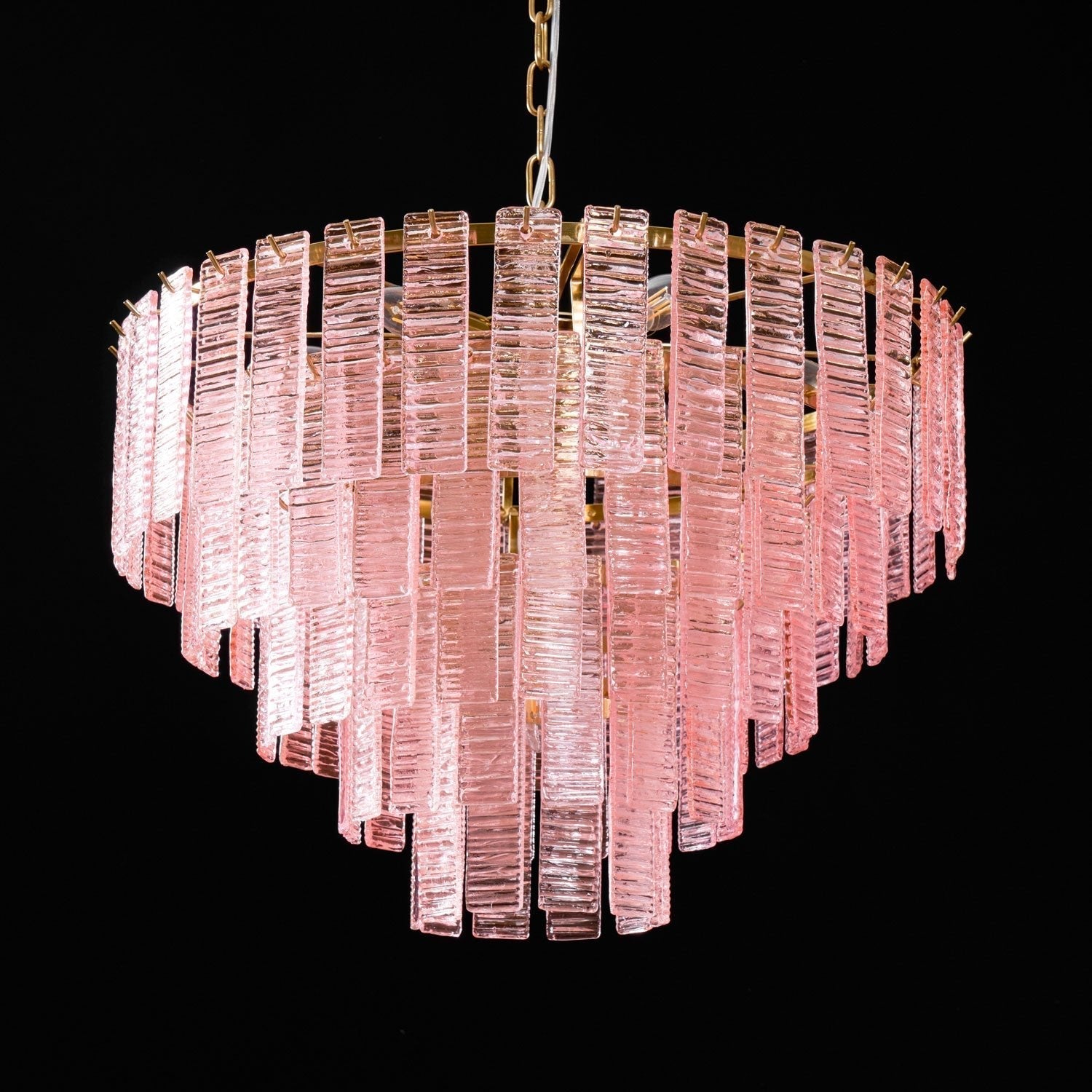 Aurora Lustre Rose Murano Verre Superposé Vintage Luxe - Neutralighting