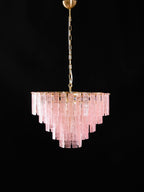 Aurora Lustre Rose Murano Verre Superposé Vintage Luxe - Neutralighting