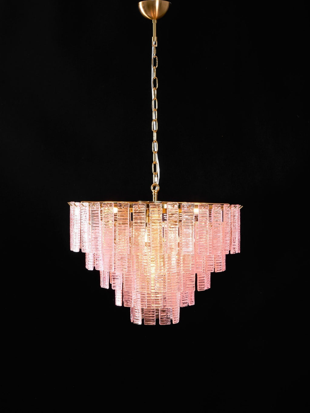 Aurora Lustre Rose Murano Verre Superposé Vintage Luxe - Neutralighting