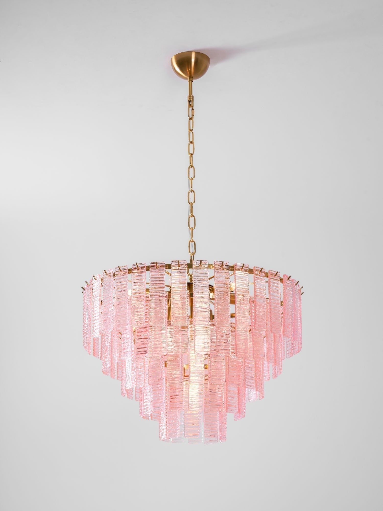 Aurora Lustre Rose Murano Verre Superposé Vintage Luxe - Neutralighting