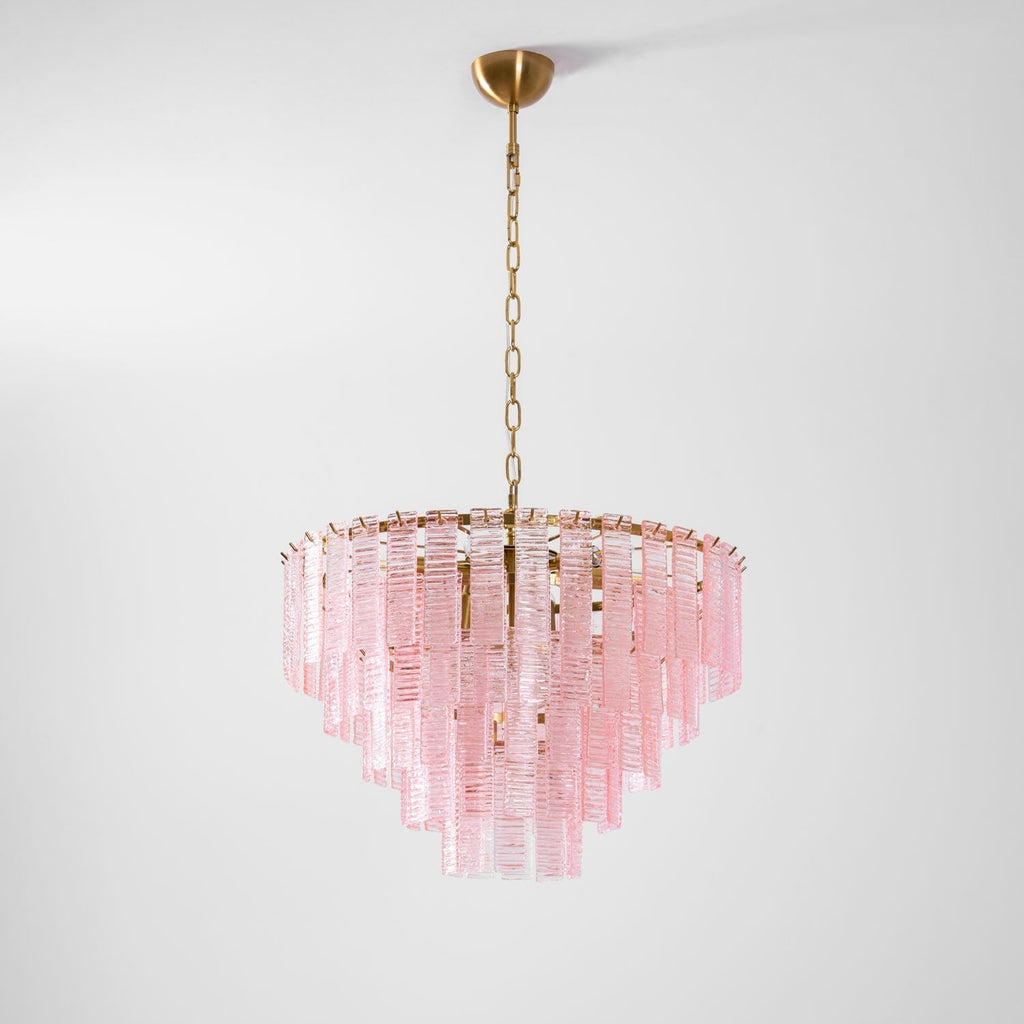 Aurora Lustre Rose Murano Verre Superposé Vintage Luxe - Neutralighting