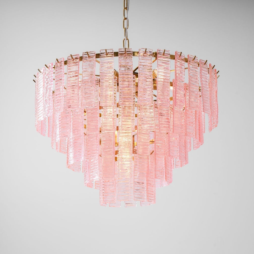 Aurora Lustre Rose Murano Verre Superposé Vintage Luxe - Neutralighting