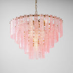 Aurora Lustre Rose Murano Verre Superposé Vintage Luxe - Neutralighting