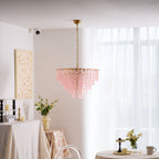 Aurora Lustre Rose Murano Verre Superposé Vintage Luxe - Neutralighting