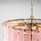 Aurora Lustre Rose Murano Verre Superposé Vintage Luxe - Neutralighting