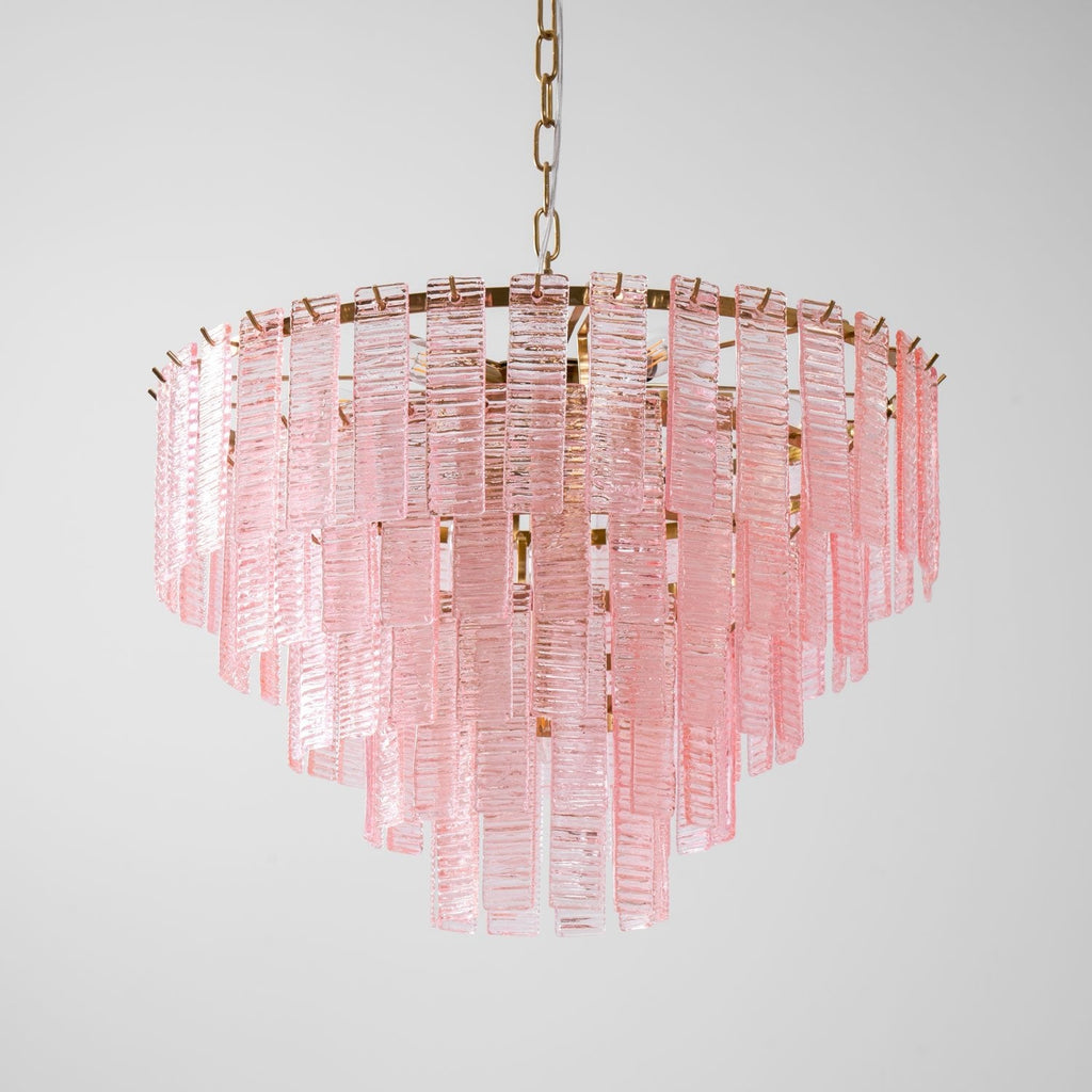 Aurora Lustre Rose Murano Verre Superposé Vintage Luxe - Neutralighting