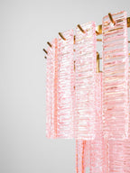 Aurora Lustre Rose Murano Verre Superposé Vintage Luxe - Neutralighting