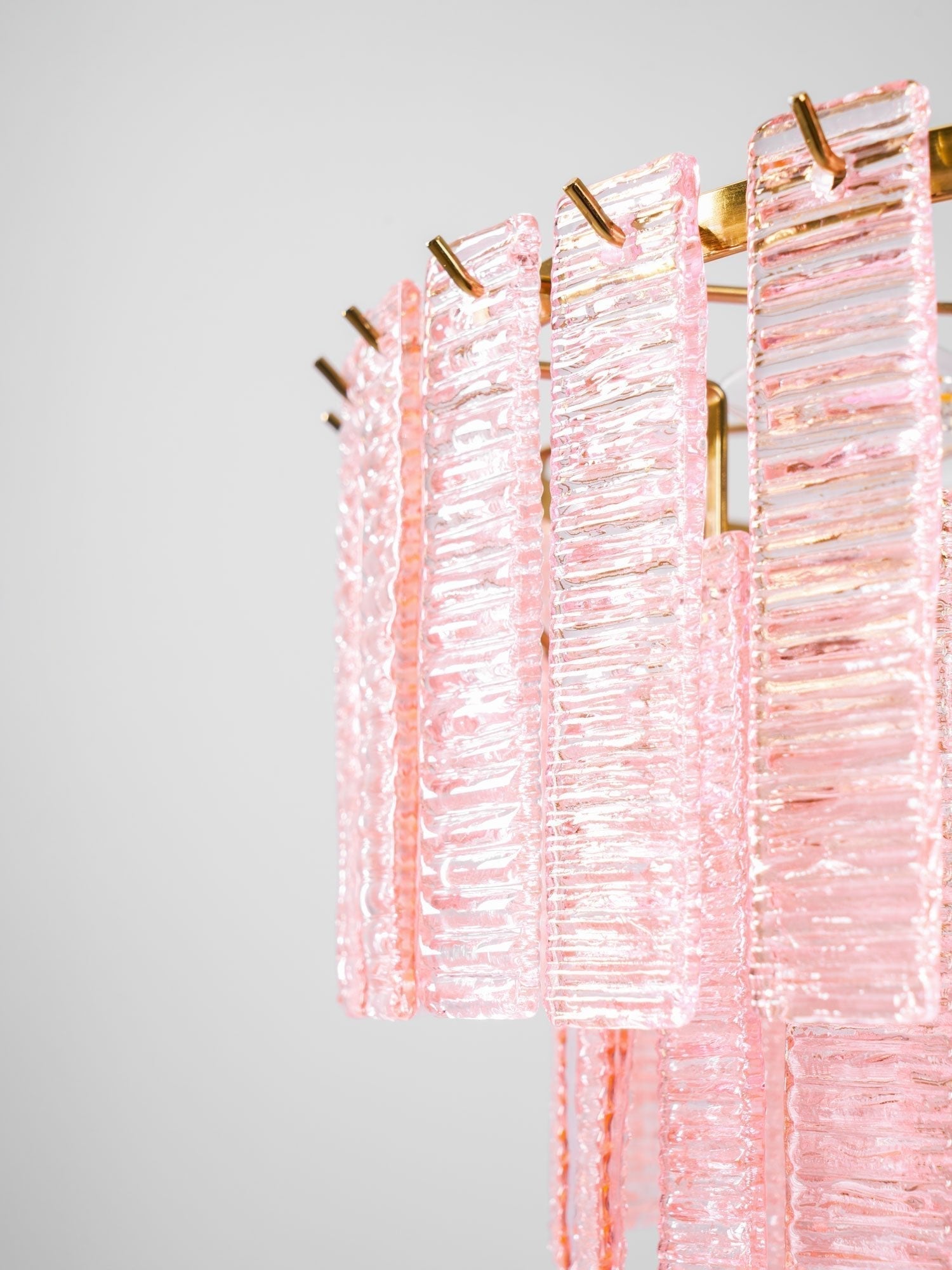 Aurora Lustre Rose Murano Verre Superposé Vintage Luxe - Neutralighting