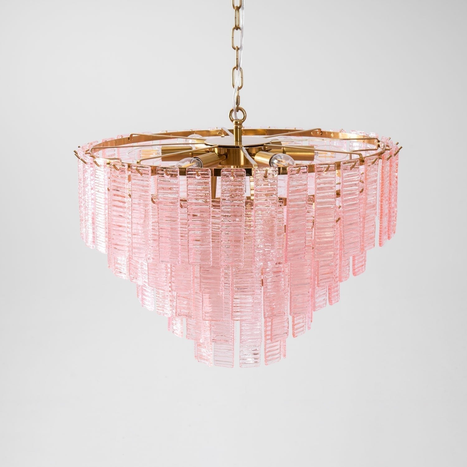 Aurora Lustre Rose Murano Verre Superposé Vintage Luxe - Neutralighting