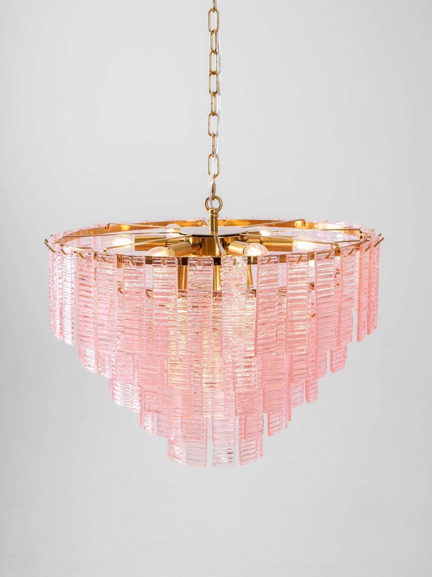 Aurora Lustre Rose Murano Verre Superposé Vintage Luxe - Neutralighting