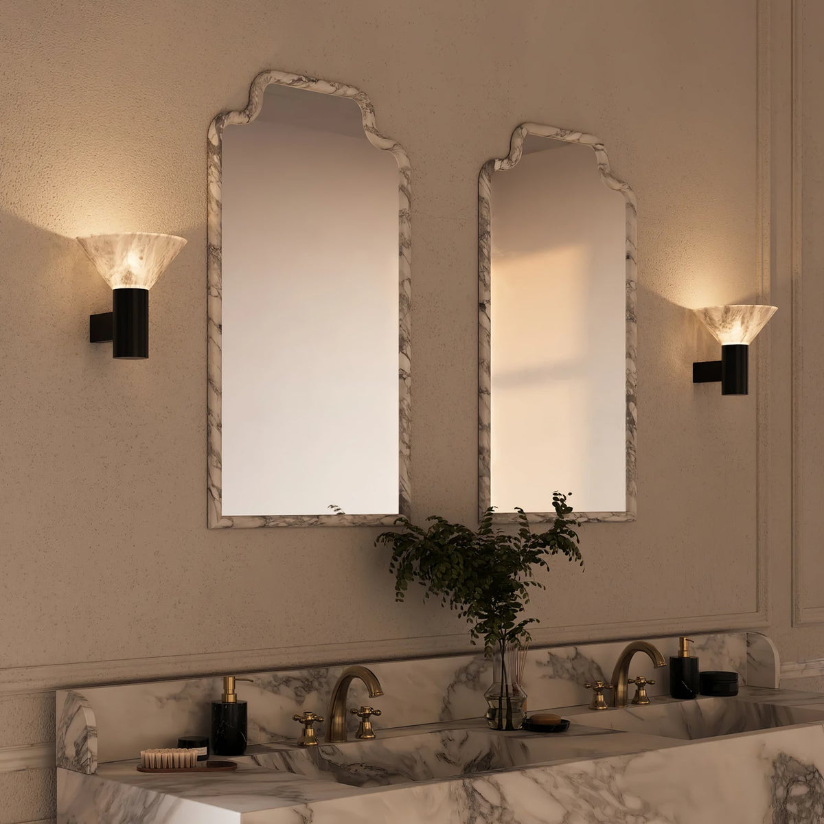 Eurnoria Applique Murale Conique en Albâtre - Neutralighting